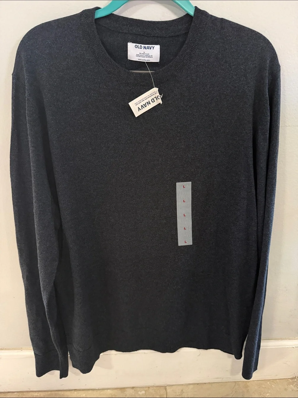 Old Navy Men's Dark Charcoal Crewneck Sweater